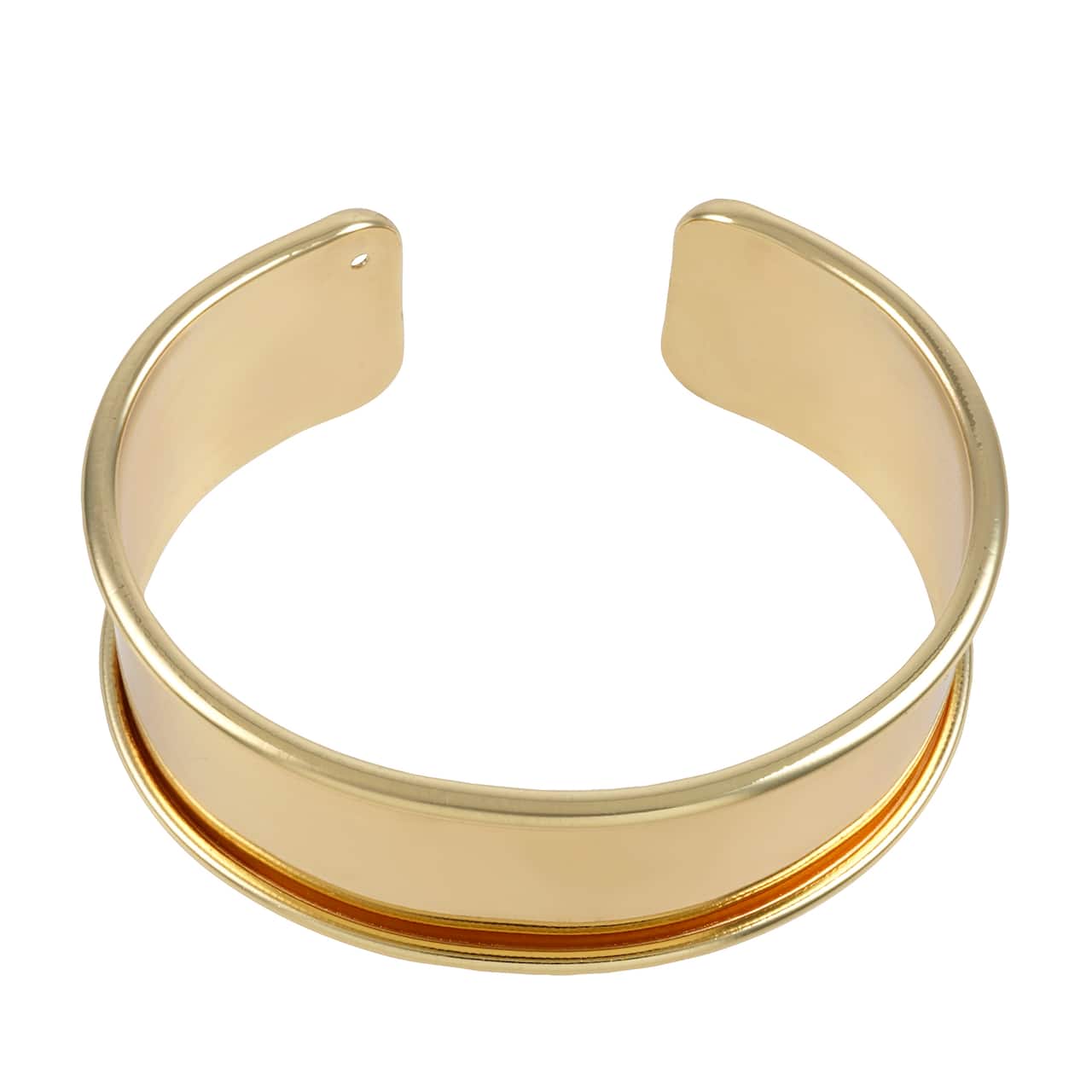 12 Pack: Gold Cuff Bracelet with Inlay by Bead Landing&#x2122;